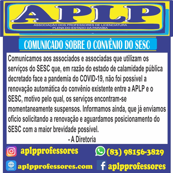 Convênios, SESC - CONVÊNIO